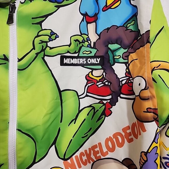 Members Only Vintage Large Nickelodeon Rugrats Printed Windbreaker Jacket Y2K - Picture 5 of 10